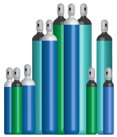 Butle - gazy techniczne - acetylen, dwutlenek węgla, tlen, azot, argon, propan-butan, hel
